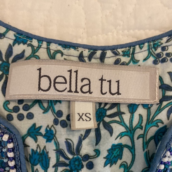 Bella Tu XS Blue Beaded mini dress - Picture 2 of 2